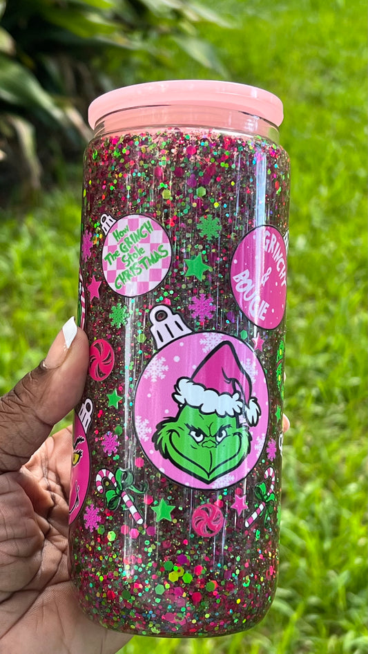 Grinchy Snowglobe tumbler!